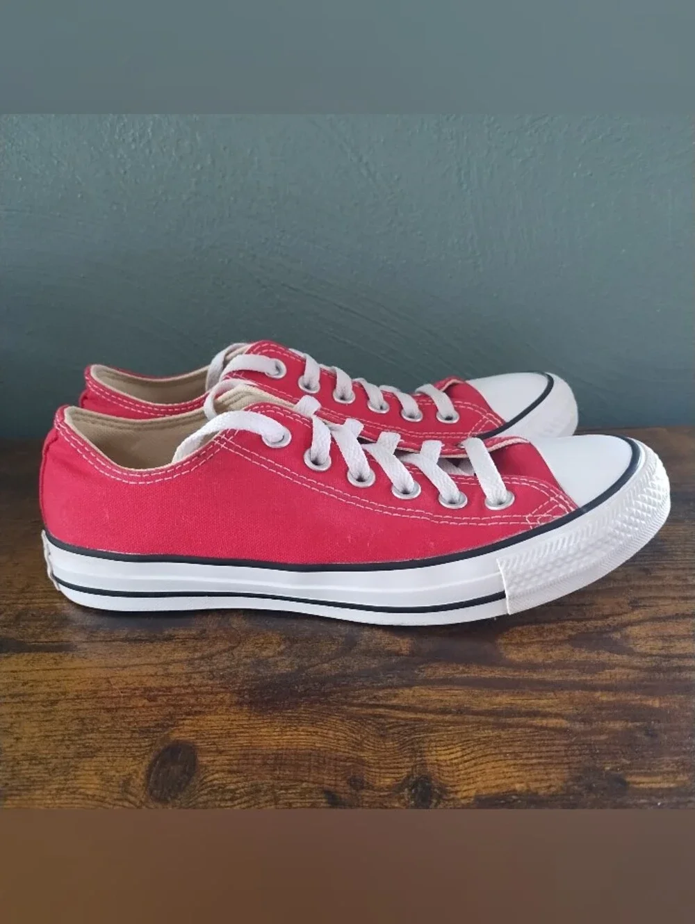 Converse Chuck Taylor All Star Low Top Red Sneakers Unisex Sz M 5 W 7 Shoes